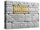 Gold domino amid silver dominoes-null-Premier Image Canvas