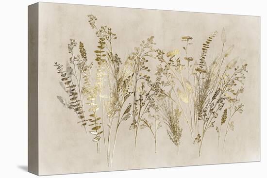 Gold Floral-Aria K-Stretched Canvas