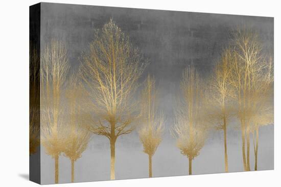 Gold Forest on Gray-Kate Bennett-Stretched Canvas