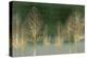 Gold Forest on Green-Kate Bennett-Stretched Canvas