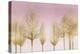 Gold Forest on Pink-Kate Bennett-Stretched Canvas