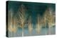 Gold Forest on Teal-Kate Bennett-Stretched Canvas