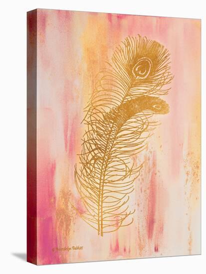 Gold on Pink I-Gwendolyn Babbitt-Stretched Canvas