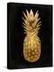 Gold Pineapple on Black II-Kate Bennett-Stretched Canvas