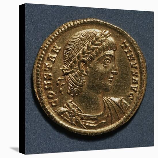 Gold Solidus of Constantine Great Bearing Image of Emperor, Recto, Roman Coins, 3rd-4th Century AD-null-Premier Image Canvas