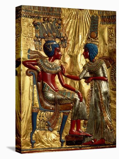 Gold Throne Depicting Tutankhamun and Wife, Egypt-Kenneth Garrett-Premier Image Canvas