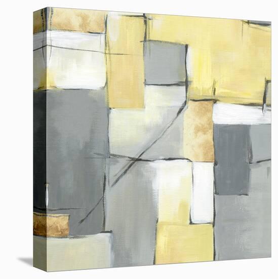 Golden Abstract I-Eva Watts-Stretched Canvas