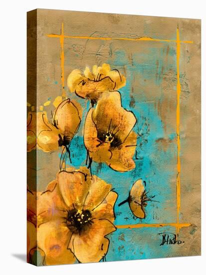 Golden Artistic Poppy I-Patricia Pinto-Stretched Canvas