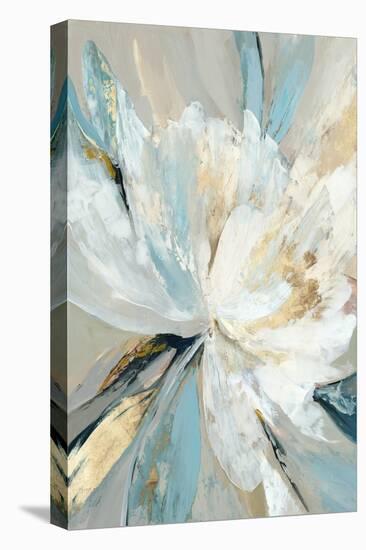 Golden Blue Floral I-Asia Jensen-Stretched Canvas