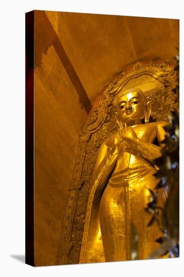 Golden Buddha Statue at Ananda Temple in Bagan, Myanmar-Harry Marx-Premier Image Canvas