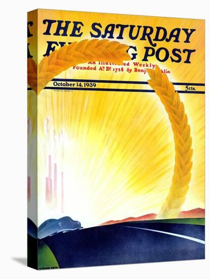 "Golden City," Saturday Evening Post Cover, October 14, 1939-H. Wilson Smith-Premier Image Canvas