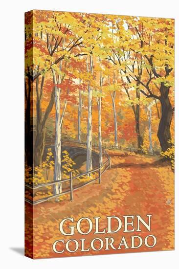 Golden, Colorado - Fall Colors Scene-Lantern Press-Stretched Canvas