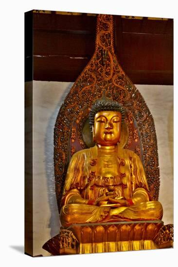 Golden Colorful Buddha at the Jade Buddha Temple in Shanghai, China-Darrell Gulin-Premier Image Canvas
