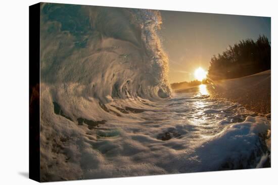 Golden Dawn-Shorebreak at sunrise, Breaking ocean wave, Kauai, Hawaii-Mark A Johnson-Premier Image Canvas