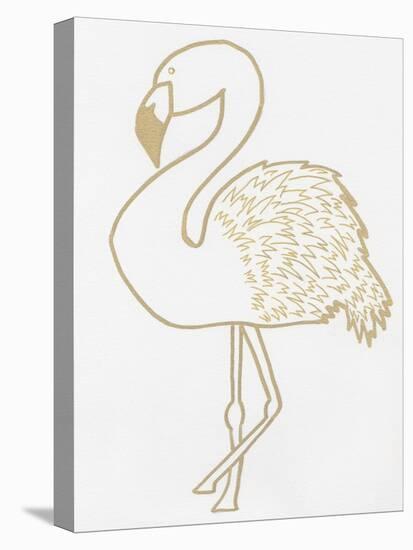 Golden Flamingo-Pam Varacek-Stretched Canvas