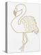 Golden Flamingo-Pam Varacek-Stretched Canvas