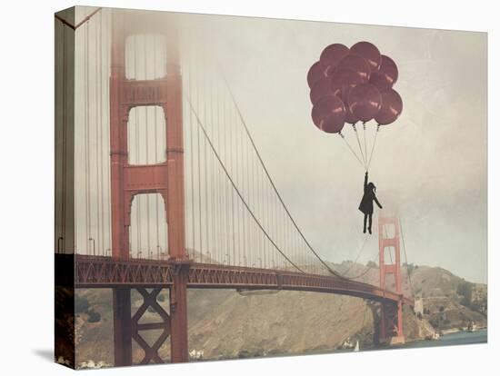 Golden Gate Ballons-Ashley Davis-Stretched Canvas