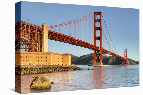 Golden Gate Bridge at sunrise, San Francisco Bay, California-Markus Lange-Premier Image Canvas