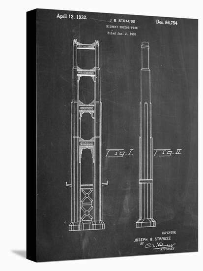 Golden Gate Bridge Patent-null-Stretched Canvas