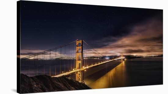 Golden Gate To Stars-Javier De La-Stretched Canvas