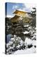 Golden Pavilion (Kinkaku-ji), UNESCO World Heritage Site, in winter, Kyoto, Japan, Asia-Damien Douxchamps-Premier Image Canvas