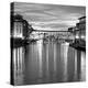 Golden Ponte Vecchio BW-Rita Crane-Stretched Canvas