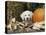 Golden Retriever Puppy (Canis Familiaris) Portrait with Pumpkin-Lynn M. Stone-Premier Image Canvas