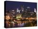 Golden Triangle Downtown Area from Mt. Washington, Pittsburgh, Pennsylvania-Walter Bibikow-Premier Image Canvas