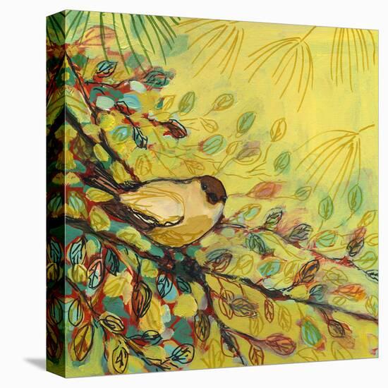 Goldfinch Resting-Jennifer Lommers-Stretched Canvas