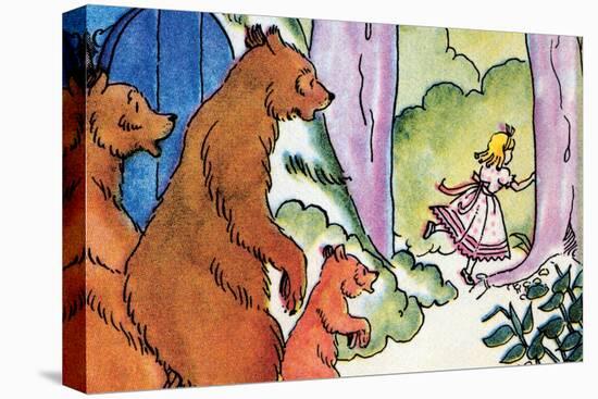 Goldilocks Flees-Julia Letheld Hahn-Stretched Canvas