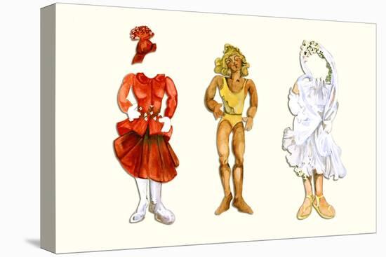 Goldilocks Paper Doll-Zelda Fitzgerald-Stretched Canvas