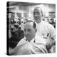 Goldman Sachs and Co. Partner Sidney Weinberg Sitting in Chair at Barber Shop-null-Premier Image Canvas