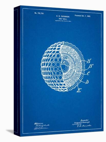 Golf Ball 1902 Patent-Cole Borders-Stretched Canvas
