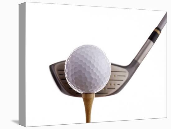 Golf Ball on Tee with Club-null-Premier Image Canvas