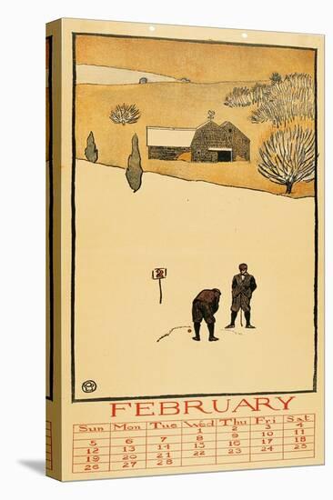 Golf Calendar. February-Edward Penfield-Premier Image Canvas