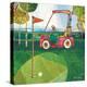 Golf Cart - Red-Robbin Rawlings-Stretched Canvas