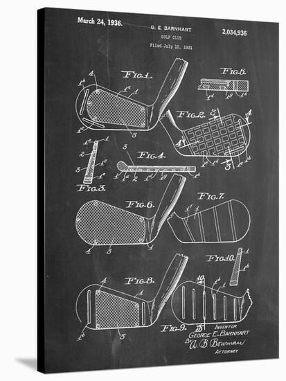 Golf Club, Club Head Patent-null-Stretched Canvas