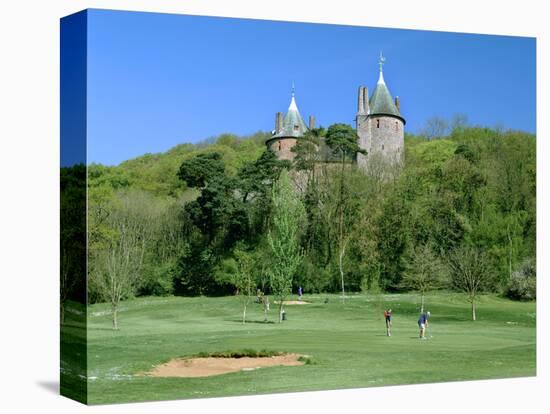 Golf Course and Castell Coch, Tongwynlais, Near Cardiff, Wales-Peter Thompson-Premier Image Canvas
