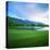 Golf Course with Mountain Range in the Background, Teton Pines Golf Course, Jackson, Wyoming, USA-null-Premier Image Canvas