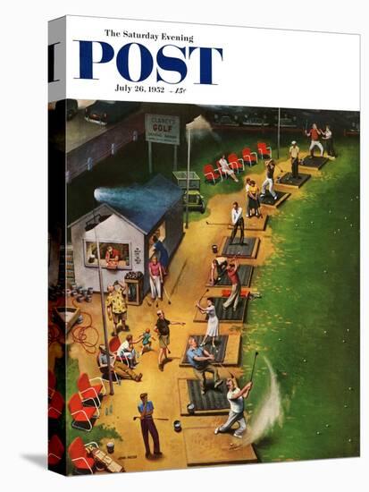"Golf Driving Range" Saturday Evening Post Cover, July 26, 1952-John Falter-Premier Image Canvas