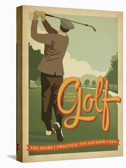 Golf Lucky-Anderson Design Group-Stretched Canvas