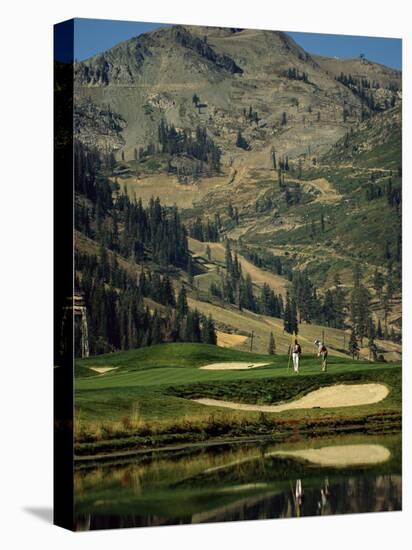 Golfcourse at the Foot of the Hill-null-Premier Image Canvas