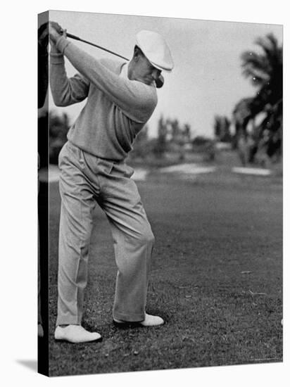 Golfer Ben Hogan, Keeping His Shoulders Level at Top of Swing-J^ R^ Eyerman-Premier Image Canvas