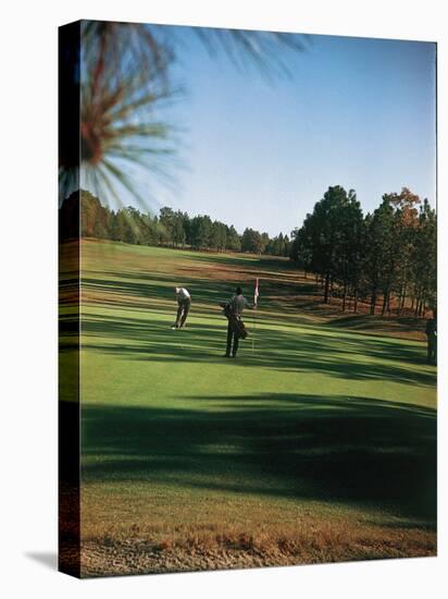 Golfers Playing on the Pinehurst No. 2 Championship Golf Course-null-Premier Image Canvas