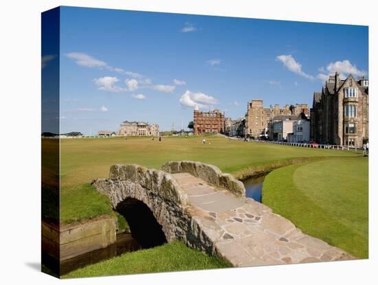 Golfing the Swilcan Bridge on the 18th Hole, St Andrews Golf Course, Scotland-Bill Bachmann-Premier Image Canvas