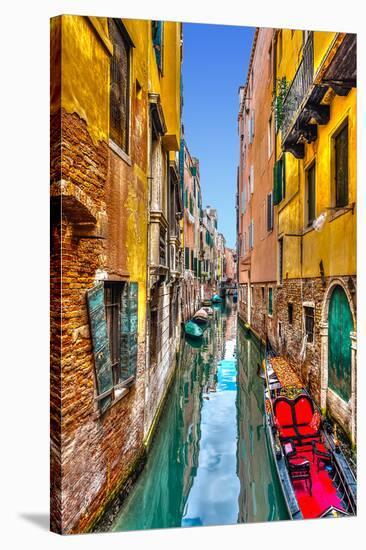 Gondola Canal Venice Italy-null-Stretched Canvas