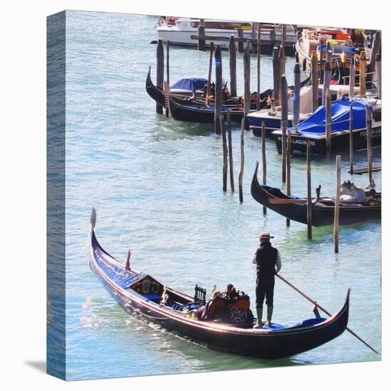 Gondola Mooring, Venice-Tosh-Stretched Canvas