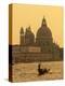 Gondola, Santa Maria Della Salute and Grand Canal at Sunset, Venice, Italy-Jon Arnold-Premier Image Canvas
