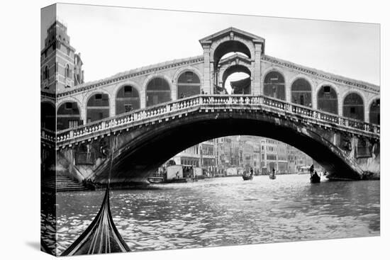 Gondola View of the Rialto Bridge in Venice, Italy, Ca. 1912-null-Premier Image Canvas