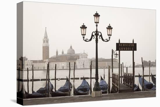 Gondolas Moored on the Lagoon, San Giorgio Maggiore Beyond, Riva Degli Schiavoni-Amanda Hall-Premier Image Canvas